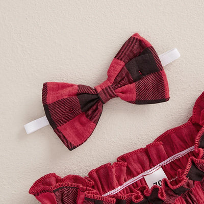 ROMY Plaid Smocked Romper