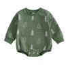 CHRISTMAS TREE Green Long-Sleeve Onesie