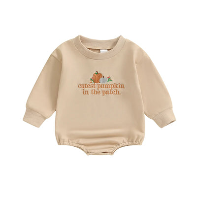 CUTEST PUMPKIN IN THE PATCH Long-Sleeve Onesie