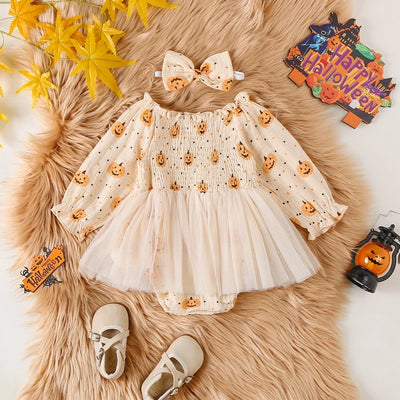 HAPPY PUMPKIN Tulle Romper Dress