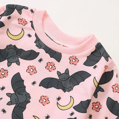 BATS Pink Long-Sleeve Onesie