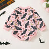 BATS Pink Long-Sleeve Onesie