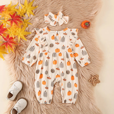 PUMPKINS Bowties & Ruffles Jumpsuit