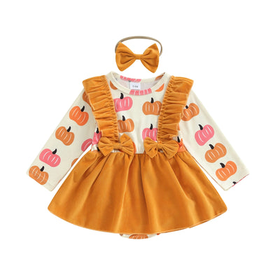 PUMPKIN Corduroy Overall Dress Outfit