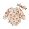 PUMPKINS & BOWTIES Long-Sleeve Onesie