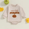 MAMA'S LITTLE PUMPKIN Plush Long-Sleeve Onesie