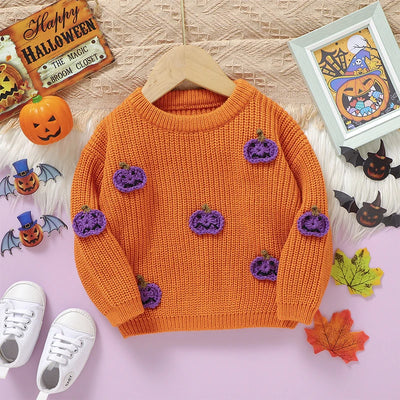 SPOOKY PUMPKIN Knitted Sweater