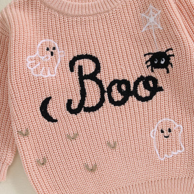 BOO Ghost Knitted Sweater