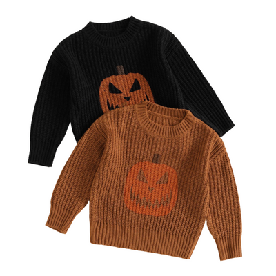 SPOOKY PUMPKIN Knitted Sweater