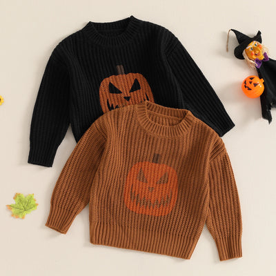 SPOOKY PUMPKIN Knitted Sweater