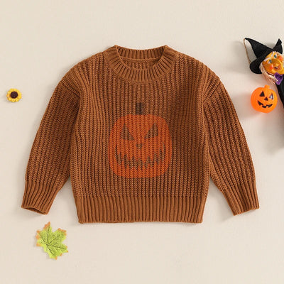 SPOOKY PUMPKIN Knitted Sweater