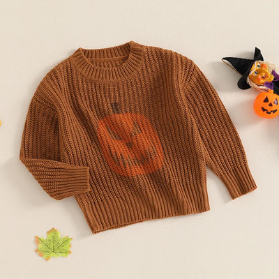 SPOOKY PUMPKIN Knitted Sweater