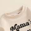 MAMA'S BOY Brown Long-Sleeve Onesie