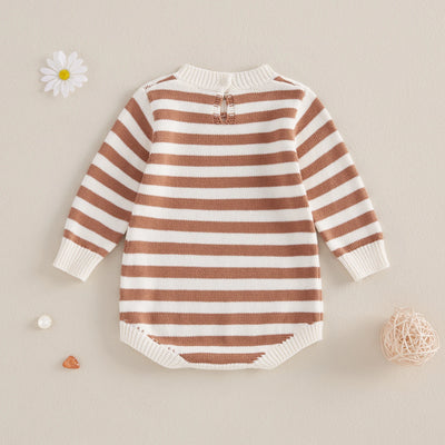 FALL Striped Knitted Romper