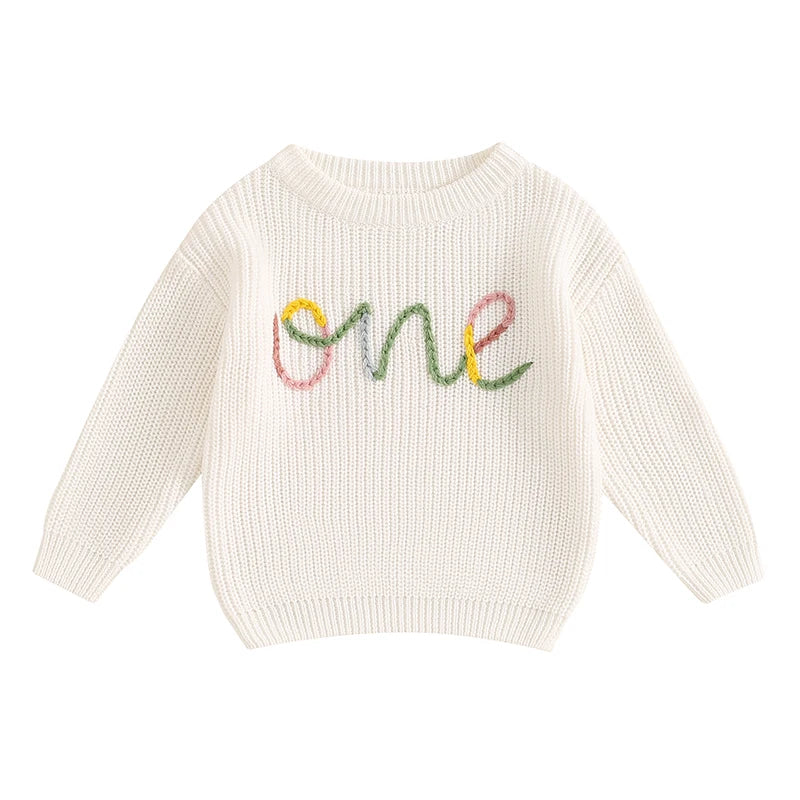 ONE White Knitted Sweater