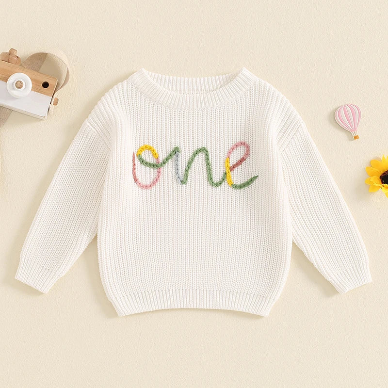 ONE White Knitted Sweater