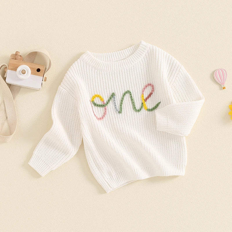 ONE White Knitted Sweater