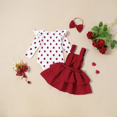 ANNABELLE Polka Dot Corduroy Dress Outfit