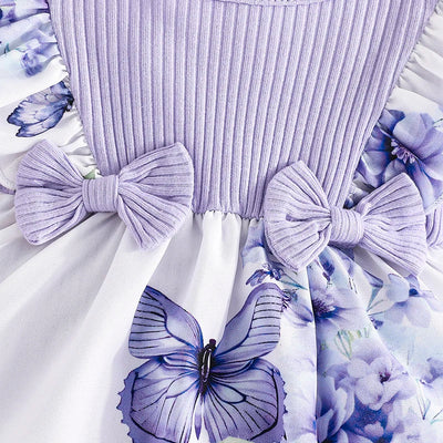 LAVENDER Butterfly Romper Dress