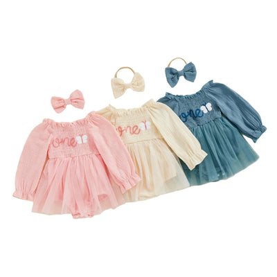 ONE Butterfly Tulle Romper Dress