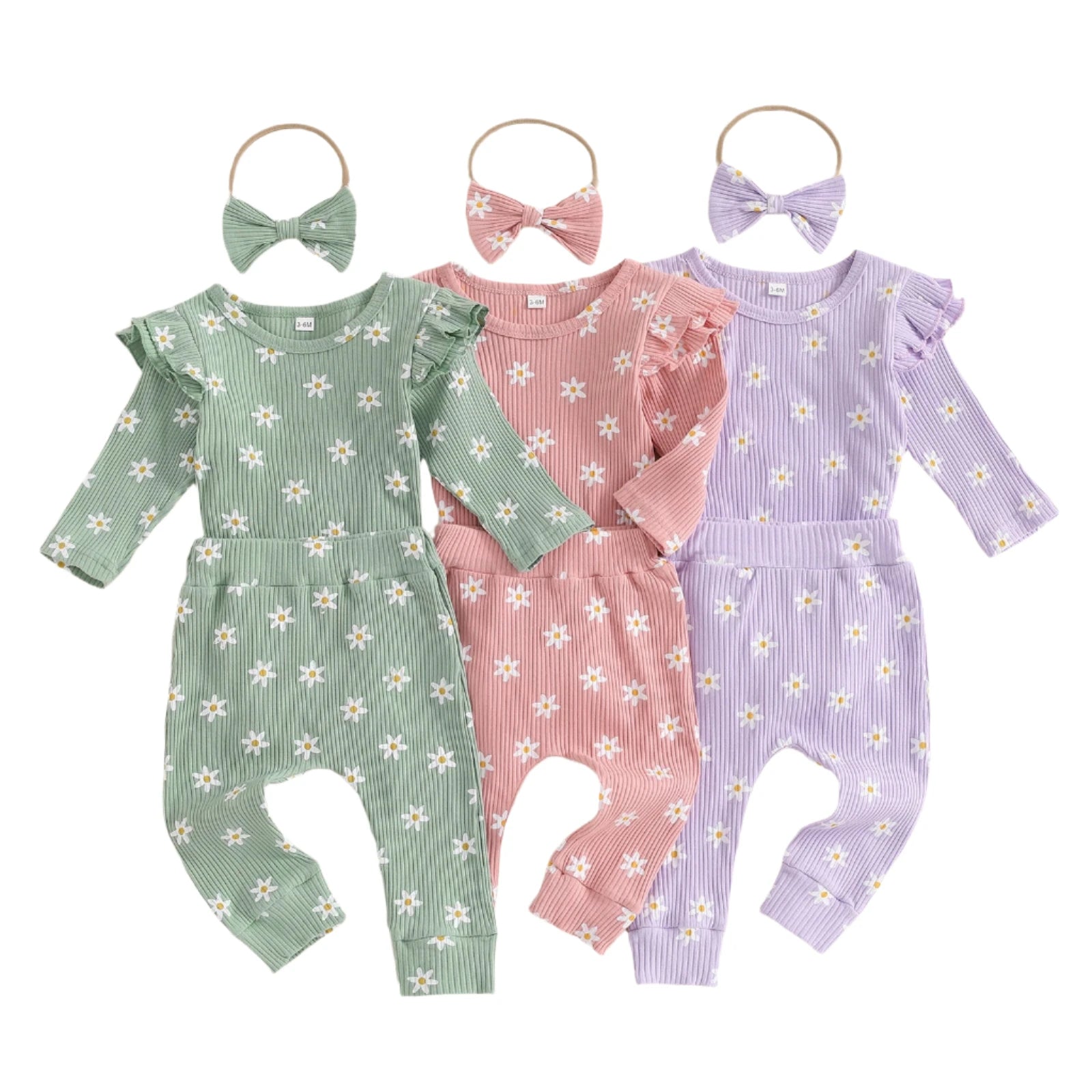 DAISY Ribbed Ruffle Outfit