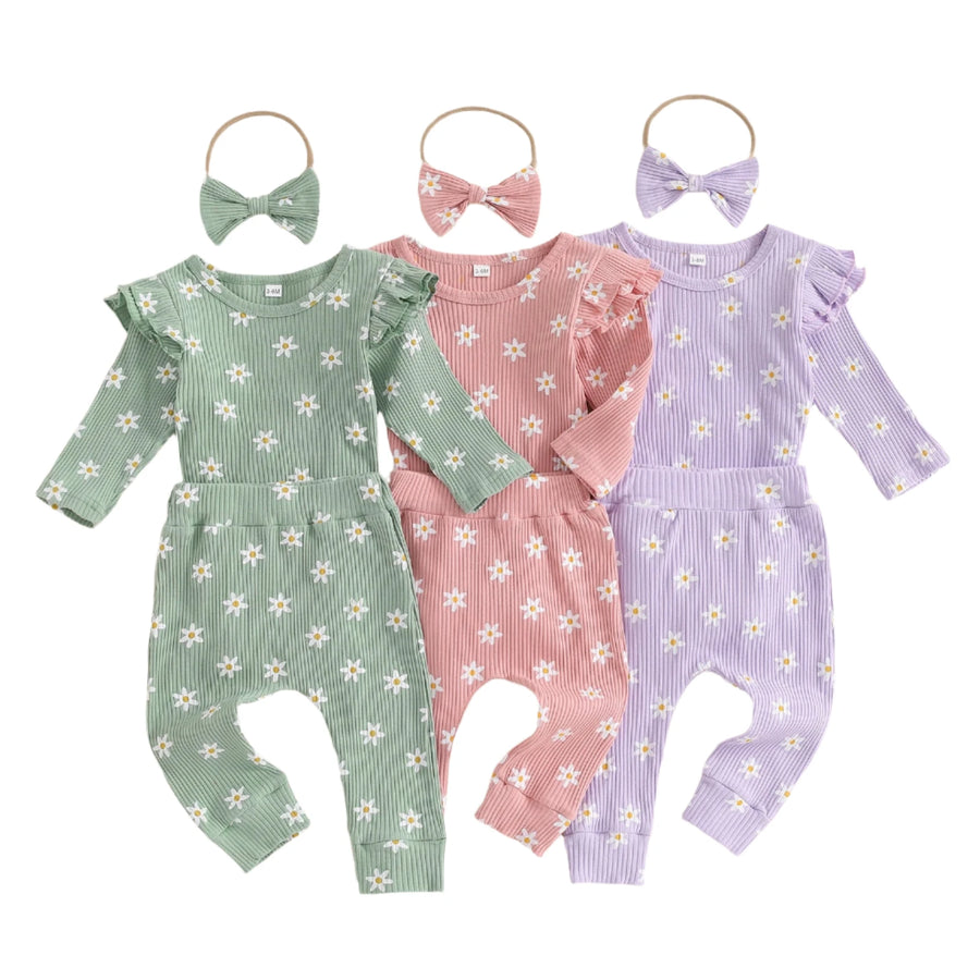 DAISY Ribbed Ruffle Outfit