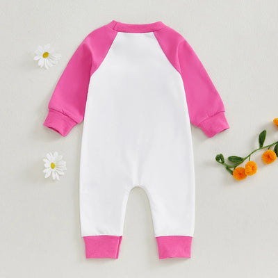 LITTLE SISTER Pink Color Block Jumpsuit