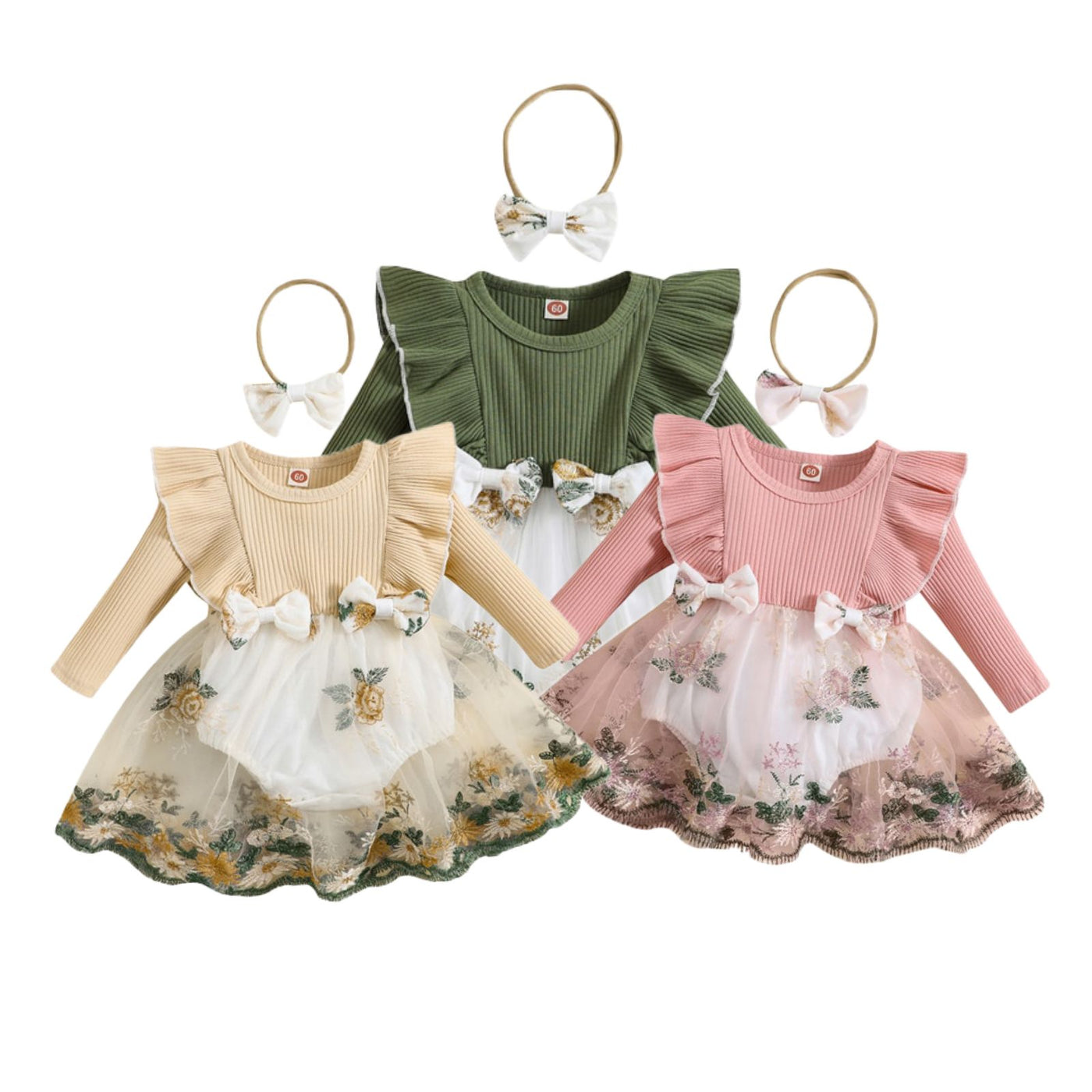 OPHELIA Embroidered Tulle Romper Dress