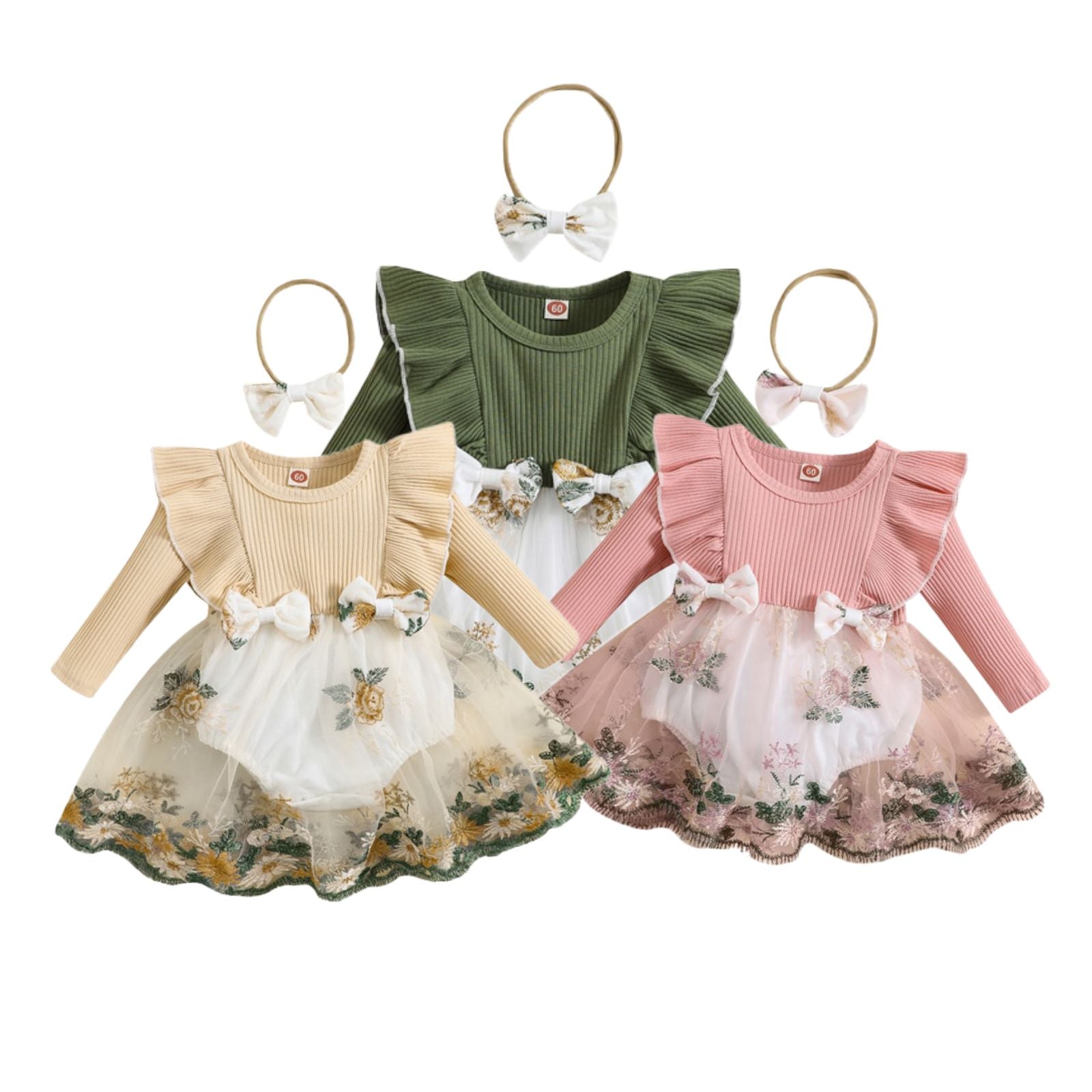 OPHELIA Embroidered Tulle Romper Dress - Hazel & Bo