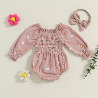 MARNIE Floral Puff Sleeve Romper