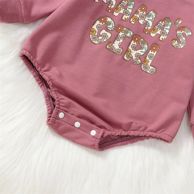 MAMA'S GIRL Floral Long-Sleeve Onesie