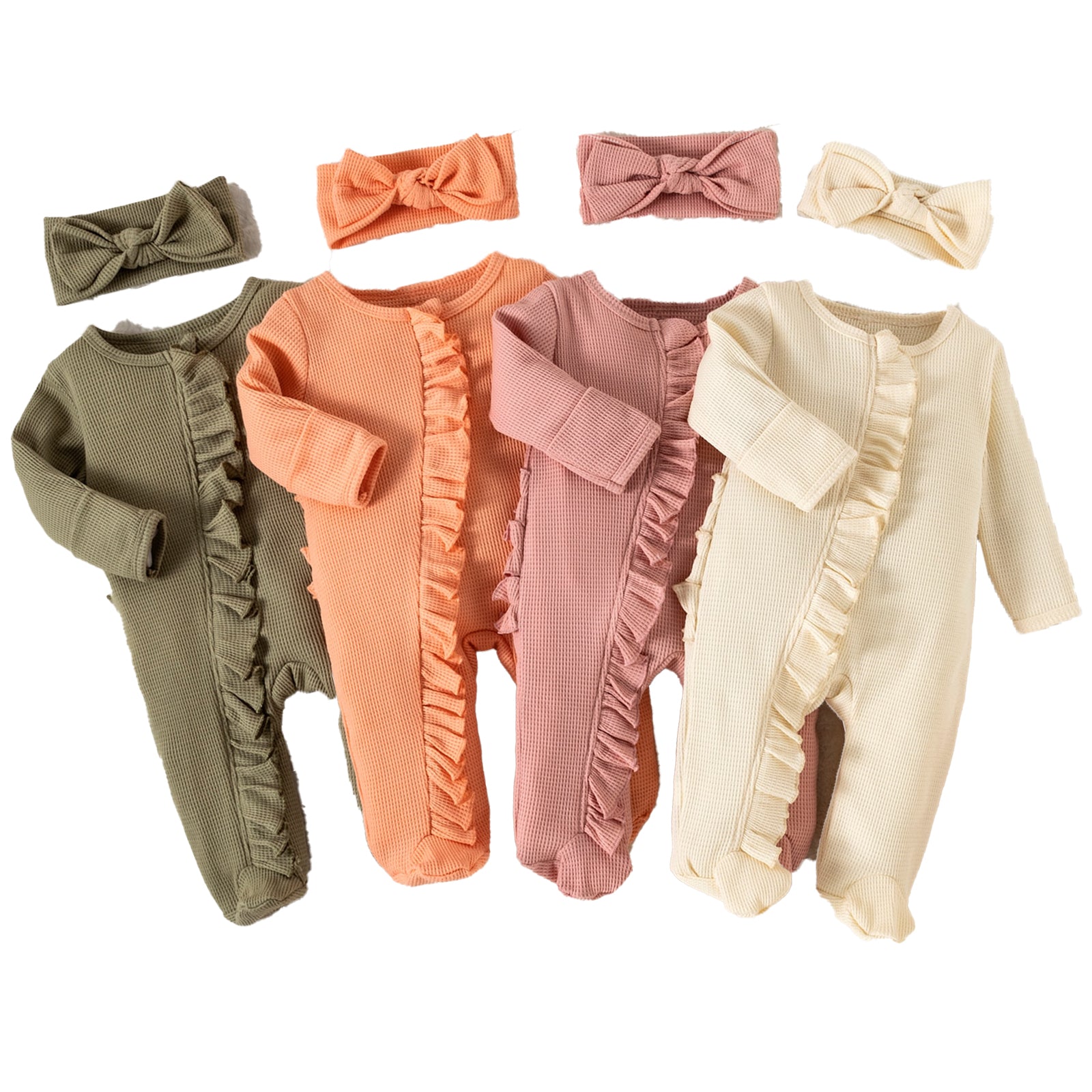 MATILDA Waffle Knit Jumpsuit with Headband