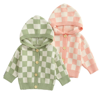 CHECKERS Hooded Cardigan