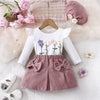 FLOWERS Bowtie Skirt Outfit with Beret