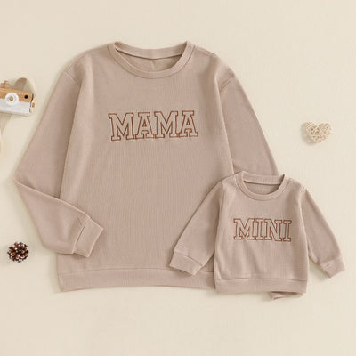 MAMA/MINI Waffle Knit Sweatshirt