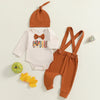 GOBBLE Bowtie Overall Outfit with Beanie