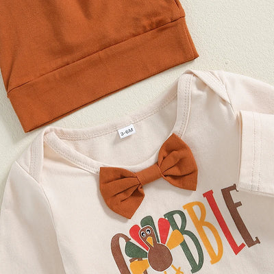 GOBBLE Bowtie Overall Outfit with Beanie