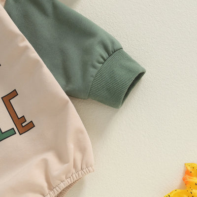 GOBBLE TIL YOU WOBBLE Color Block Onesie