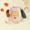 MAMA'S LITTLE TURKEY Color Block Onesie