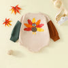 MAMA'S LITTLE TURKEY Color Block Onesie