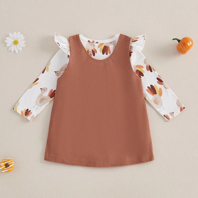 LITTLE TURKEY Overall Skirt Outfit