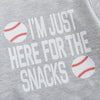 HERE FOR THE SNACKS Baseball Outfit