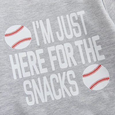 HERE FOR THE SNACKS Baseball Outfit