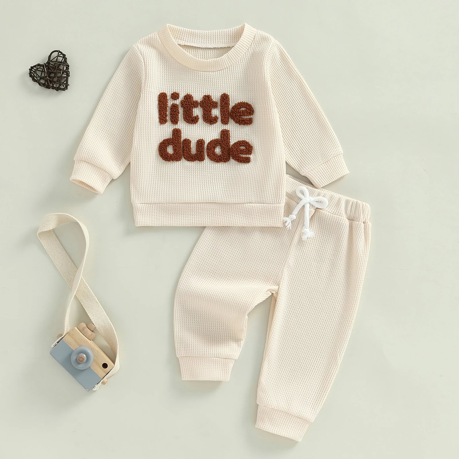 LITTLE DUDE Waffle Outfit