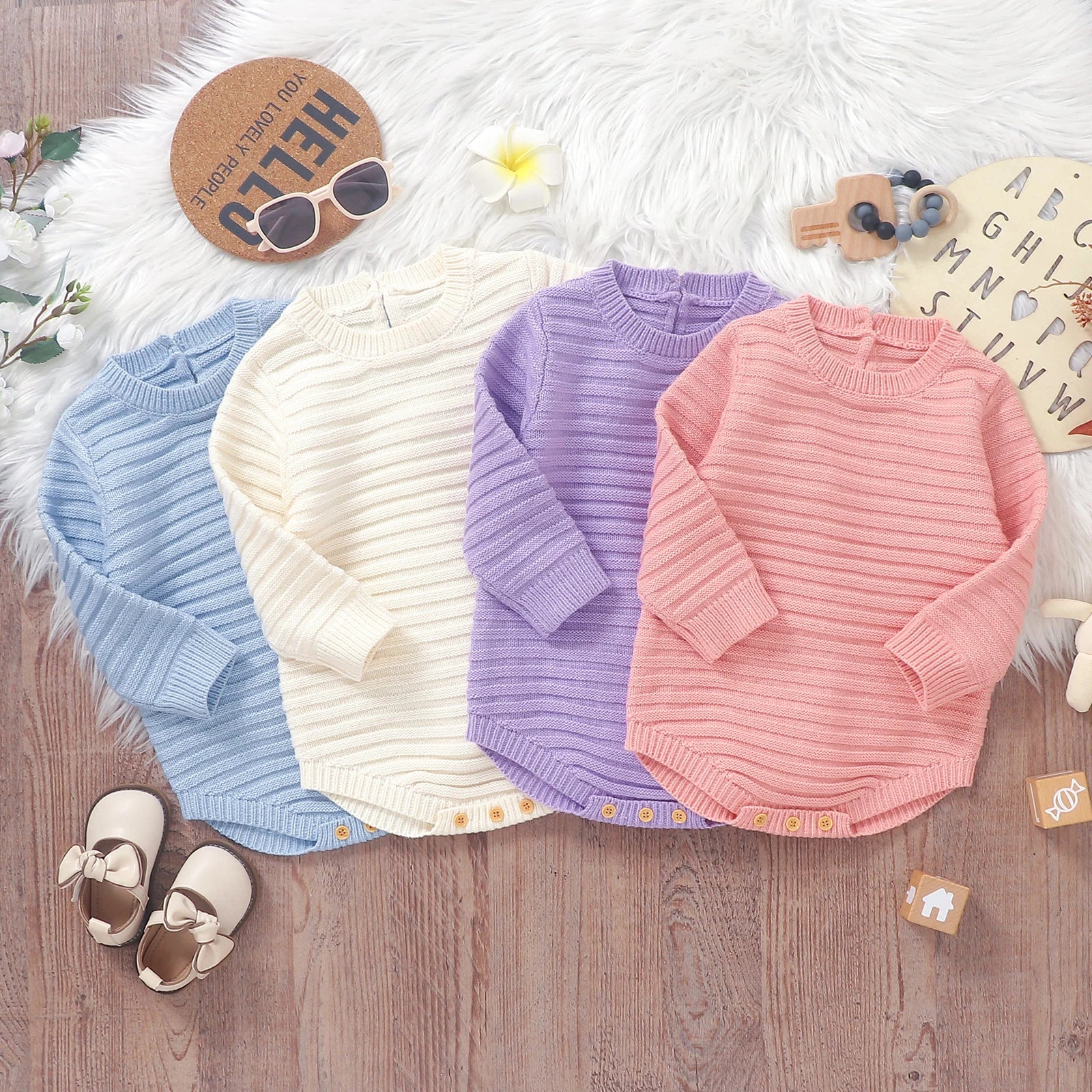 ROBIN Knitted Ribbed Romper