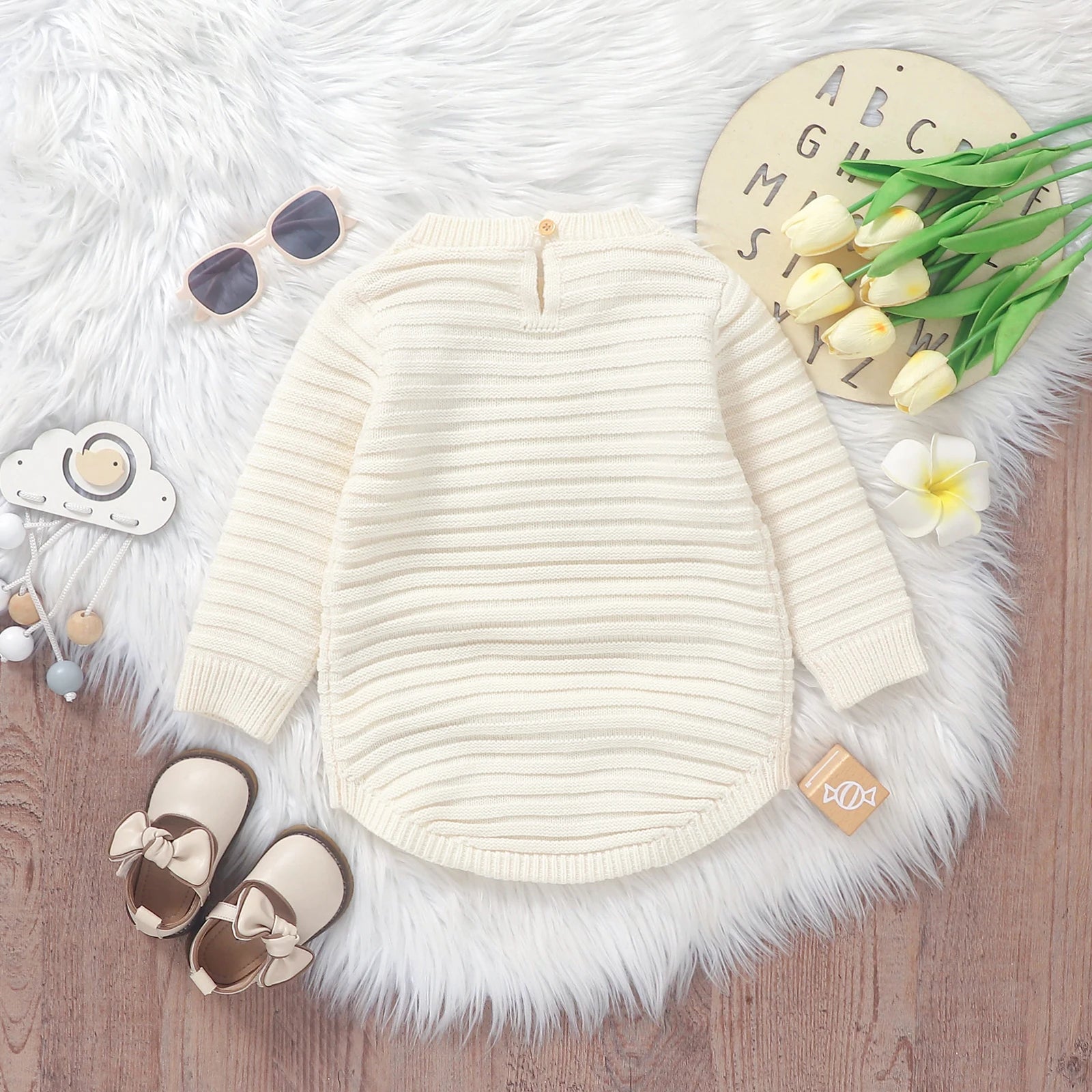 ROBIN Knitted Ribbed Romper