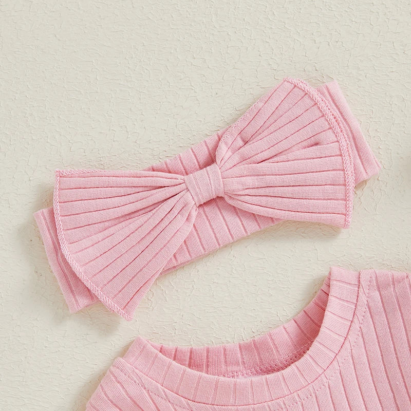 SADIE Ribbed Onesie with Headband
