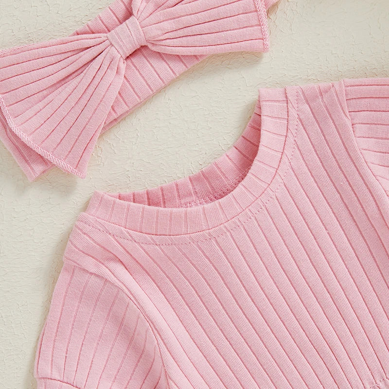 SADIE Ribbed Onesie with Headband