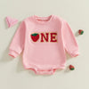 ONE Strawberry Long-Sleeve Onesie