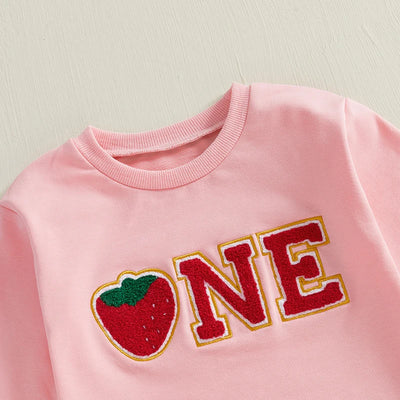 ONE Strawberry Long-Sleeve Onesie